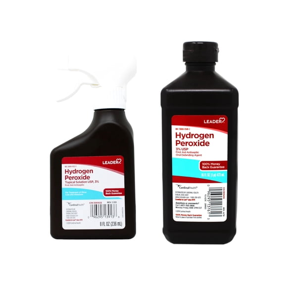 Kit de Peróxido de Hidrógeno Leader 3% Spray 236 ml + Botella 473 ml