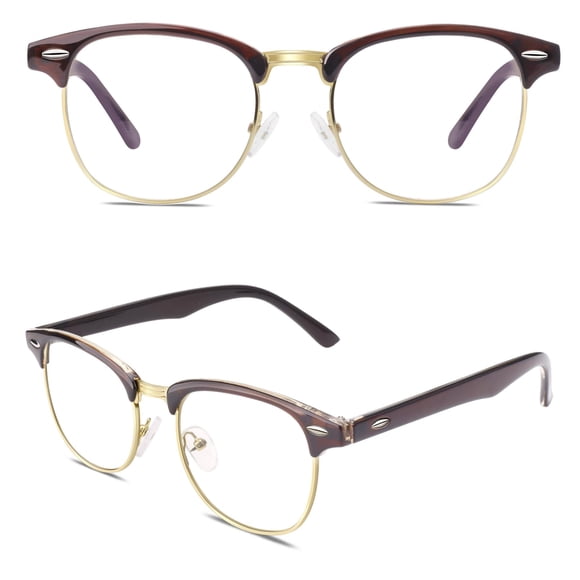 Gafas CGID Happy Store CN56 UV400 de inspiración vintage, color marrón