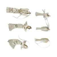 Bothyi - 6 Uds. Figuras De Ángeles De Resina Para Decoración De Ángeles Colgantes De Navidad Con Cuerdas Colgantes