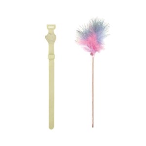 Ioensy - Cat Teaser Collar Suministros Ejercicio Divertido Interior Gatos Juguete Burlas Varita Verde