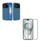 thumbnail image 1 of Carcasa Goma Lamina Vidrio Para iPhone 17 Pro Azul Oscuro, 1 of 4