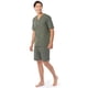 thumbnail image 4 of Conjunto de pijama Fruit of the Loom de tela ancha de manga corta para hombre, verde, 4 of 5