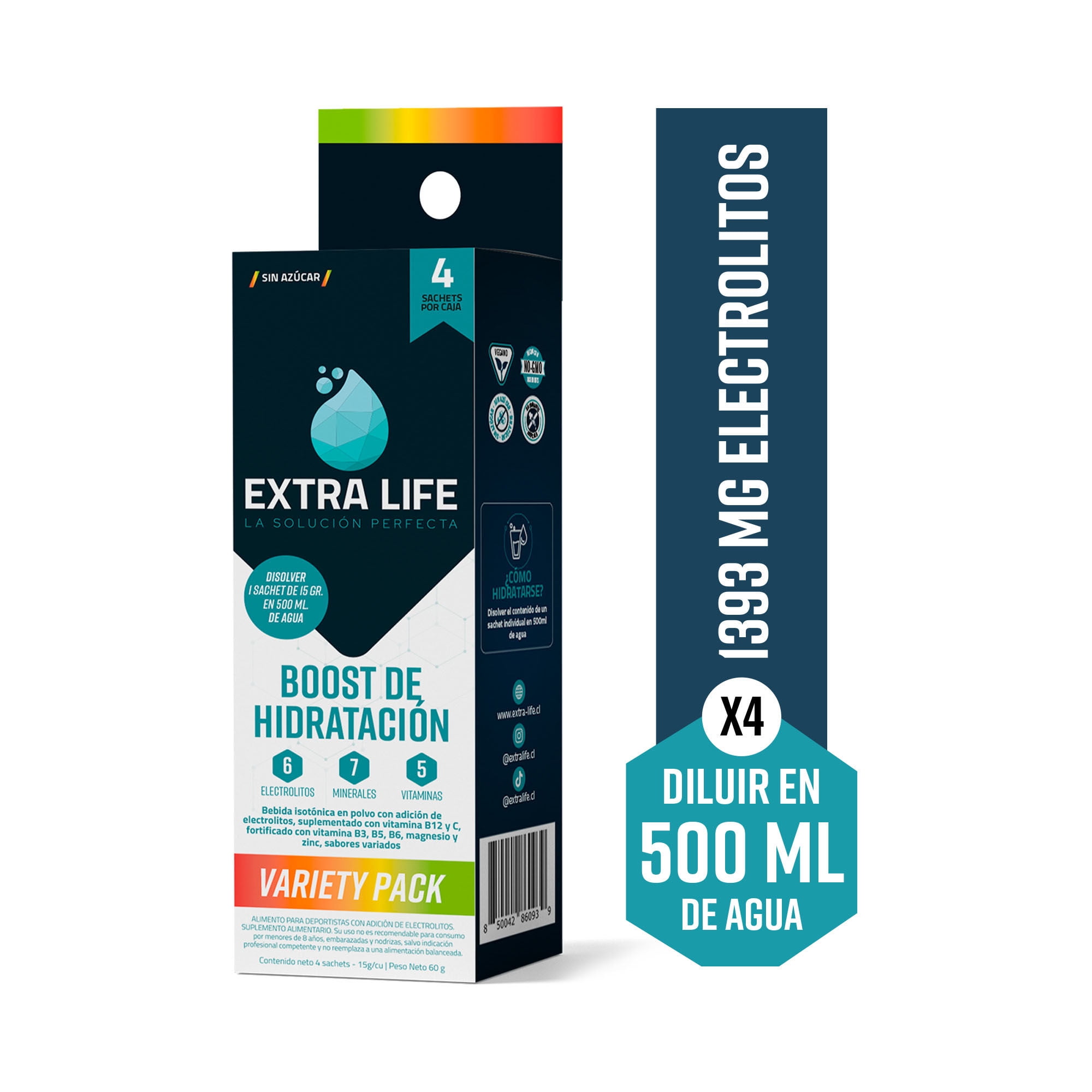 Extralife Boost Hidratacion 4Un Variedad