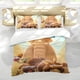 thumbnail image 5 of El Arca y el Cerdo Hormiguero Conjunto de sábanas temático, trío de piezas, cómodo y amigable con la piel, diseño único, regalo de decoración para el hogar para familiares, amigos y fans,140cm *210cm, 5 of 6