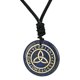 thumbnail image 2 of Collar Triquetra De Forma Redonda Con Cadena De Cuerda Collar De Runas Para Mujeres Ni?as Azul Oscuro, 2 of 5