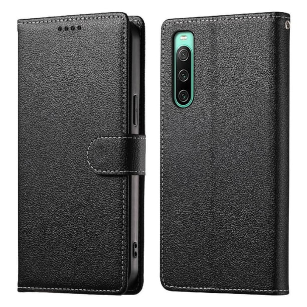 Funda para FOXDOCK Sony Xperia 10 IV– Cuero Premium, 3 ranuras para tarjetas, Protección contra impactos