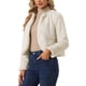 thumbnail image 4 of Chaqueta Bolero Formal de Mujer Recortada de Piel Sintética para Vestidos de Novia XL Beige, 4 of 6