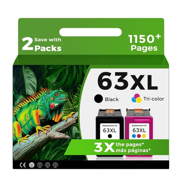 Cartuchos de tinta Relcolor 63XL Black Color Combo Pack HP