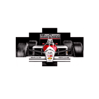 Genérico - Cuadro Políptico De Ayrton Senna 150X80 Bastidor Madera