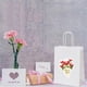thumbnail image 4 of Bolsas de papel Joybe Kraft blancas medianas con asas, 200 unidades, 4 of 7
