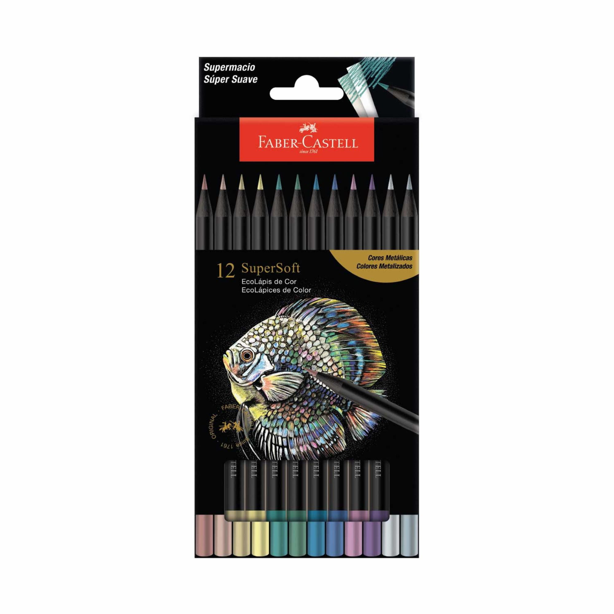 Faber Castell - Lápices De Color Supersoft Faber-castell X12 Metálicos