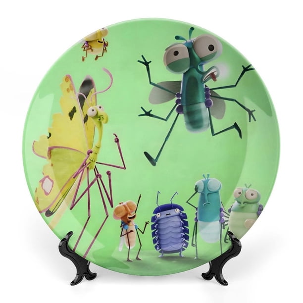 Lloyd de las moscas Plato decorativo de porcelana fina (bone china), plato decorativo de cerámica para hogar, oficina, soporte de pared, platos decorativos para dormitorio - 6 pulgadas (15 cm)
