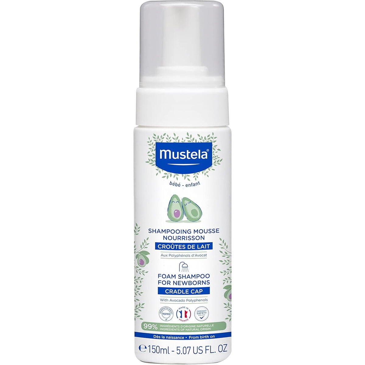 Shampoo Espuma Mustela 150ml Para Costra Láctea Bebé
