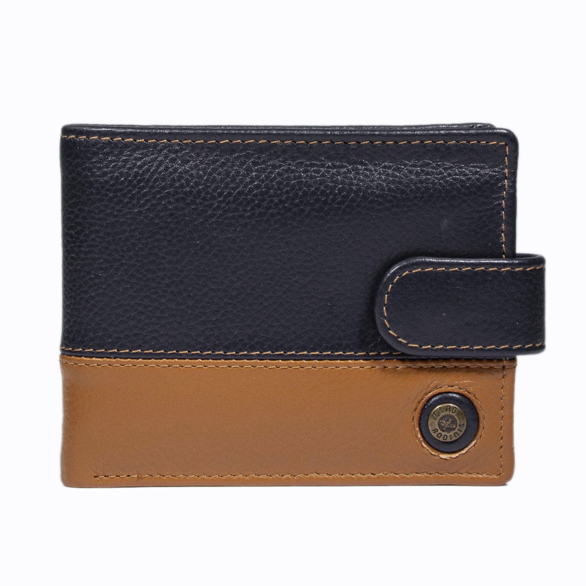 Gino Rodinis - Billetera Hombre Capri 987 Azul/Naranjo