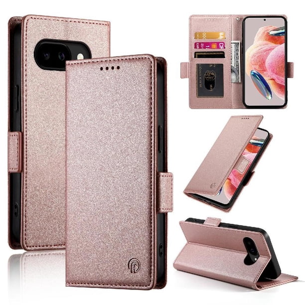 Funda Cartera Magnética con Tarjetas y Soporte para Google Pixel 10A Rosa