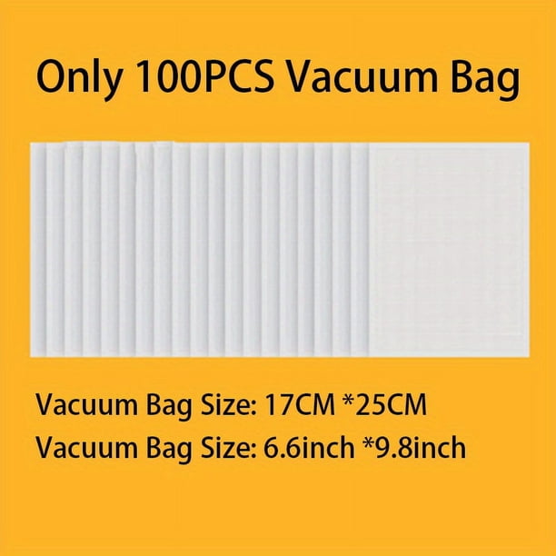 100pcs Vacuum Sealer Machine Food Vacuum Sealer For Food Saver - Automatic Air Sealing System For Food Storage Dry And Moist Food Modes Compact Design With 20Pcs Seal Bags Starter Kit