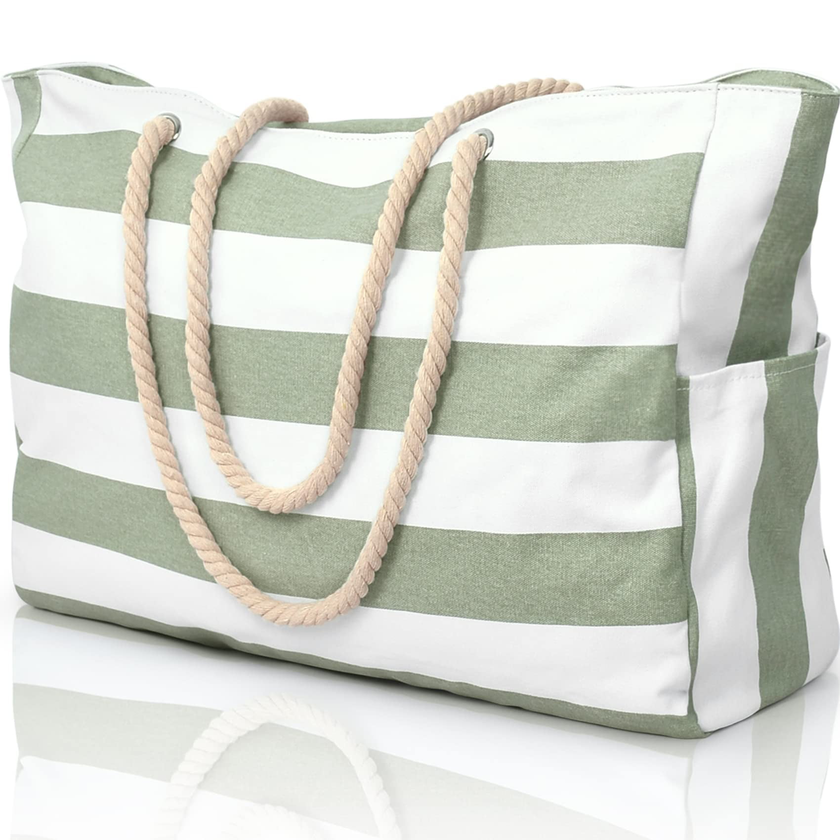 Bolsa De Playa Becokan Grande Impermeable Para Mujer Con Cremallera