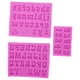 thumbnail image 5 of Molde de silicona alfanumérico de 3 piezas para hacer letras mayúsculas y minúsculas para hacer tartas de arcilla, chocolate y rosa., 5 of 8