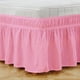 thumbnail image 1 of suxuMhao Falda de Cama Elástica Envolvente con Volantes Tamaño Queen, Rosa - Colchón de 60x80 Pulgadas Compatible con Caída de 15 Pulgadas, Falda de Ropa de Cama de 1 Pieza para Decoración de, 1 of 3