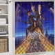 thumbnail image 5 of Archer-theme 4-Piece Shower Curtain Set with Rugs, Waterproof Bathroom Decor Set Includes Bath Mat, U-Shaped Rug, Toilet Lid Cover and Curtain with Hooks, 5 of 6