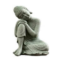Magideal - Estatua De Buda De Piedra Arenisca, Adorno Decorativo Budista, Figuras De Yoga Orientales Rústicas Para Decoración Del Hogar, Porche, Escritorio, Mesa , Tipo A-01, Múltiples Tamaños