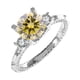 thumbnail image 1 of Anillos de Moissanita de Oro Blanco de 18K de 2 Uds para Mujer Regalo Color D Claridad VVS1 Anillos de Diamante Anillo de Plata Esterlina S925 Joyería Anillos de Compromiso de Moissanita con, 1 of 8