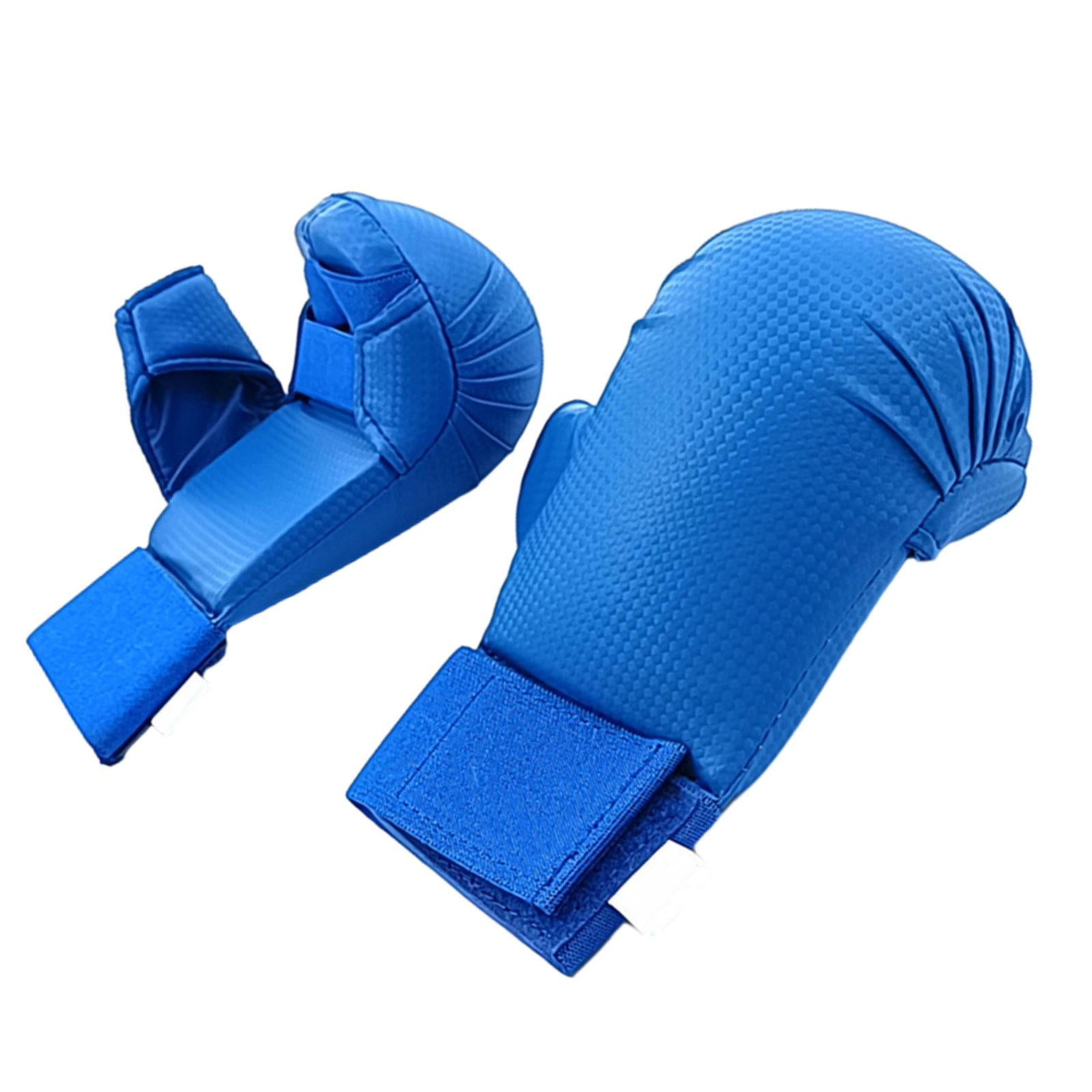 Magideal - Guantes Mma, Guantes De Karate, Muñequeras Cómodas Y Resistentes Al Desgaste, Guantes De Kickboxing, Guantes De Boxeo Para Sparring, Karate, Muay Thai Azul Xl