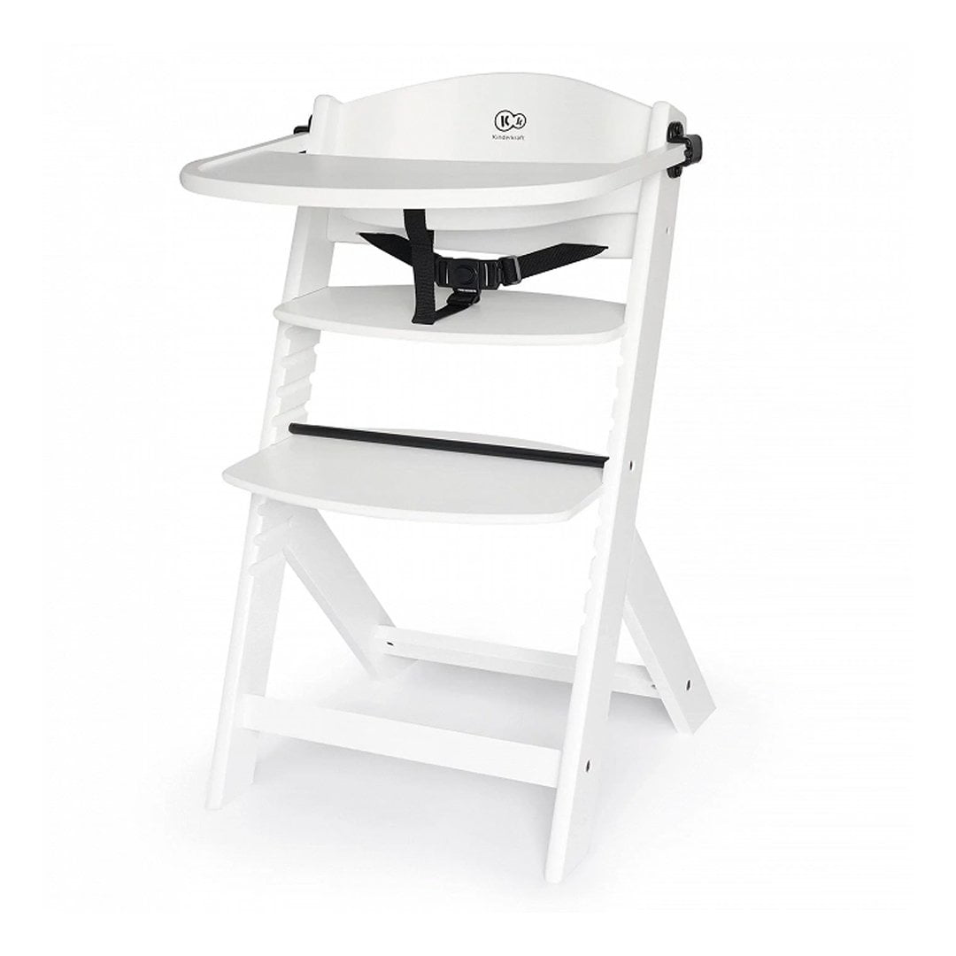 Kinderkraft - Silla De Comer Evolutiva Enock Madera Full Blanco