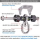thumbnail image 3 of Perchas Giratorias Silent Heavy Duty Paquete De 2 Unidades De Acero Inoxidable, 3 of 7