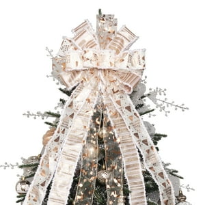 Decoración Para Árbol De Navidad Con Lazo Rosecraft, Color Champán, 133 Cm