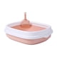 thumbnail image 3 of Caja De Arena Para Gatos, Caja De Arena Con Borde Alto, Inodoro Portátil Duradero Para Cachorros, Rosa, Mediano, 3 of 5