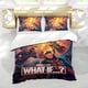 thumbnail image 5 of ¿Qué pasaría si...? Conjunto de sábanas temático, trío de piezas, cómodo y amigable con la piel, diseño único, regalo de decoración para el hogar para familiares, amigos y fans,140cm *210cm, 5 of 6