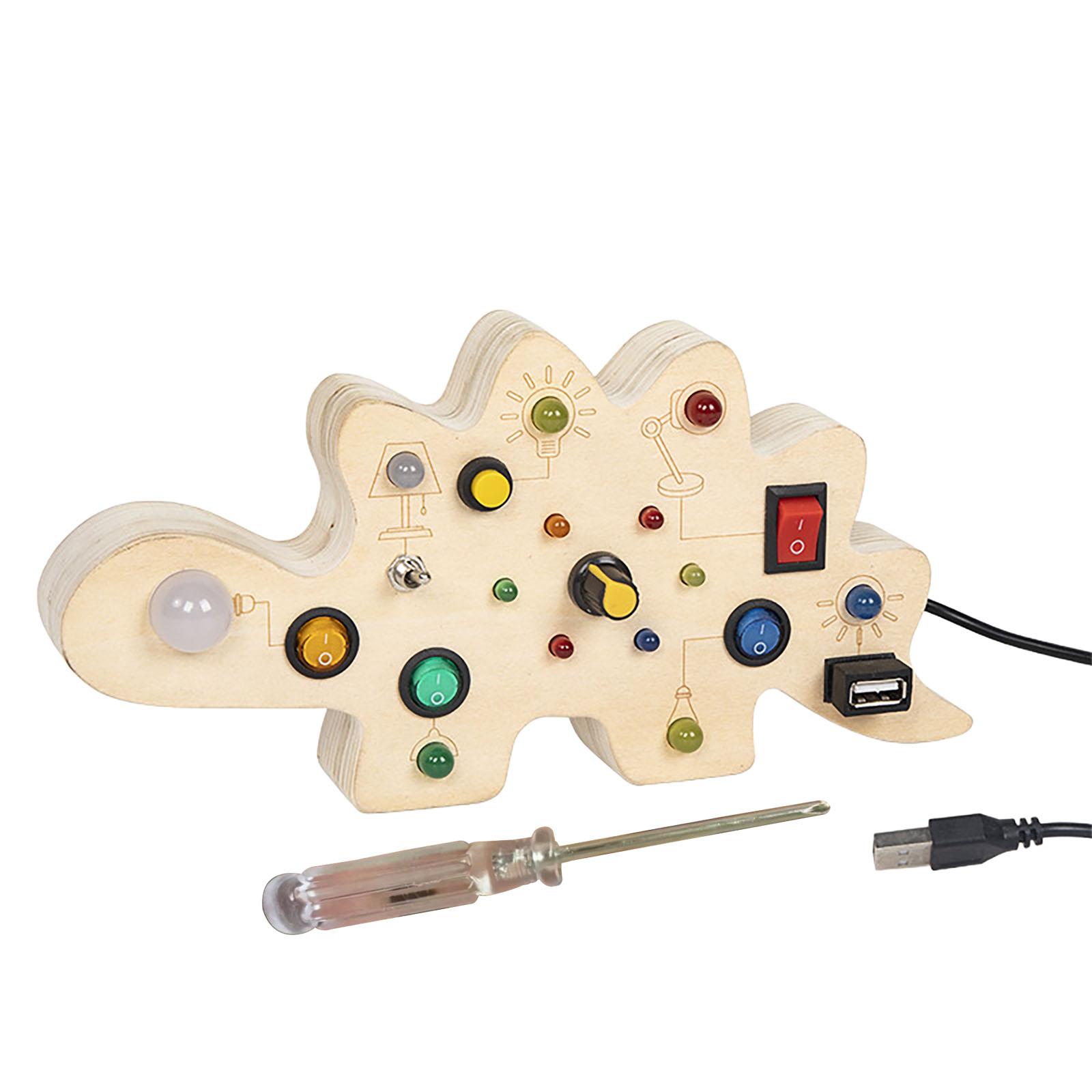 Magideal - Tablero Sensorial Para Niños, Ayuda Para Enseñanza, Interruptor De Habilidades Motoras Finas, Juguete Educativo Para Edades Tempranas, Regalo Para Niñ