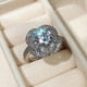 thumbnail image 5 of Exquisite Vintage Flower Zircon Ring - Elegant Round Zircon Inlaid Ladies Ring, 5 of 5