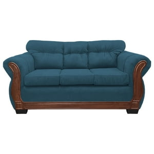 América Decora - Sofá Con Resorte Estructural 3 Personas Taurus Chenille Petróleo X