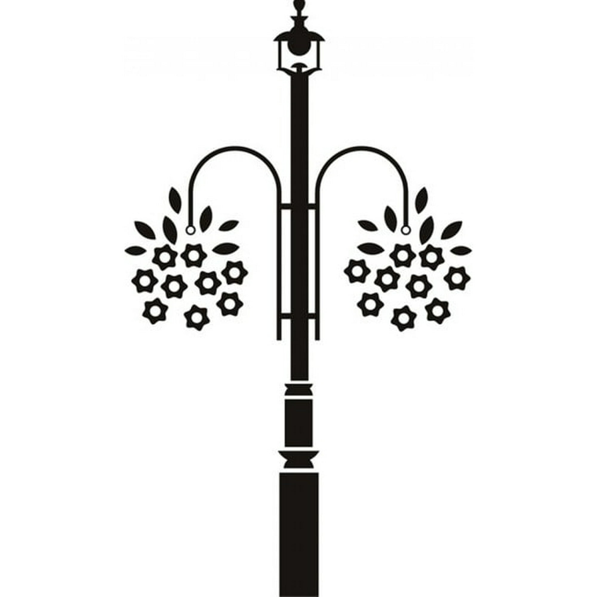 Rienda Libre Graphics - Decomural Lamp Post Flowers Ws-18969