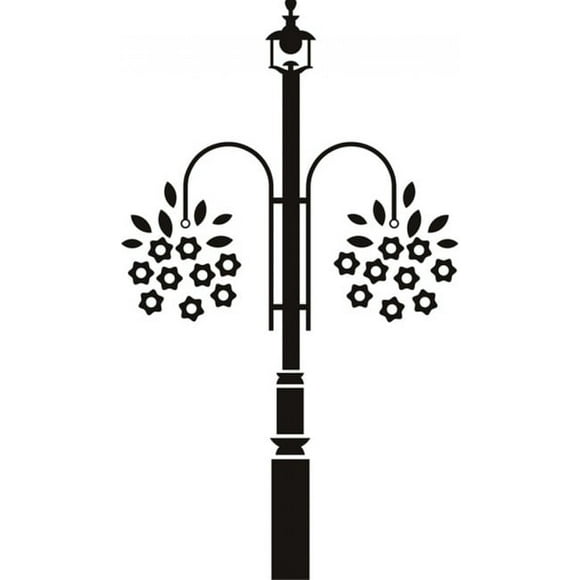 Decomural Lamp Post Flowers WS-18969