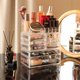 thumbnail image 3 of Organizador de maquillaje Cq acrílico transparente, apilable, 6 cajones, x3, 3 of 7