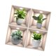 thumbnail image 5 of 4 Pegatinas De Pared Con Plantas Verdes Para Comedor, Oficina, Decoración Del Hogar, Despegar Y Pegar Con Maceta Gris, 5 of 5