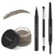 thumbnail image 1 of Kit de lápices con estampado de cejas LAVONE para maquillaje gris oscuro, 1 of 8