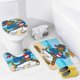 thumbnail image 4 of Scooby Doo piratas-theme 4-Piece Shower Curtain Set with Rugs, Waterproof Bathroom Decor Set Includes Bath Mat, U-Shaped Rug, Toilet Lid Cover and Curtain with Hooks, 4 of 6