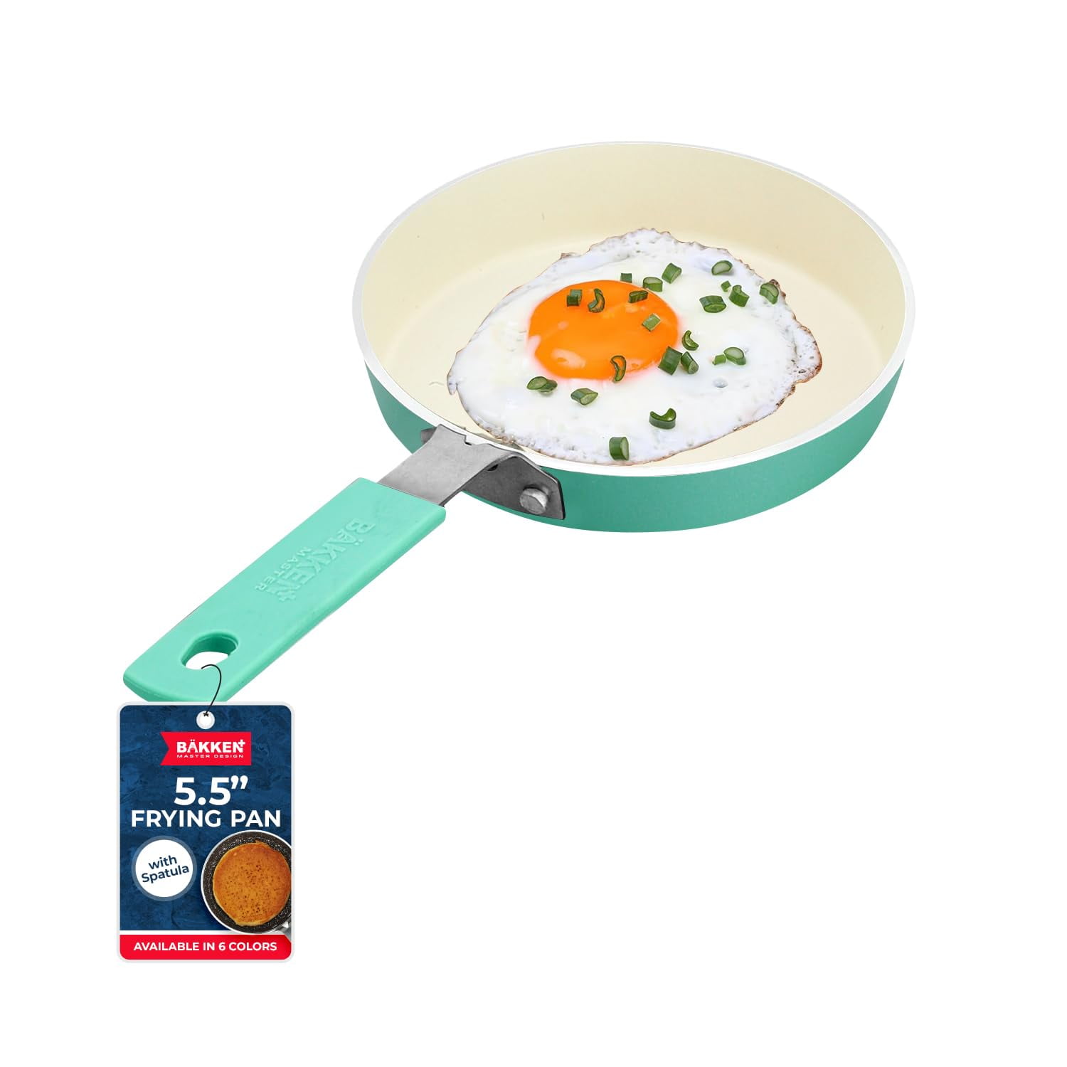 Bakken- Swiss - Juego De Mini Sartén Bakken Swiss De 14 Cm Antiadherente Para Huevos Con Espátula