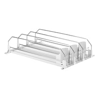 Bothyi - Organizador De Bebidas Para Nevera, Resistente Al Agua, Para Garaje, Estantes Para Productos Básicos, Hogar, 3 Filas, Blanco