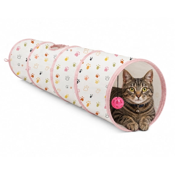 Túnel para Gato ASPCA Interactivo Plegable con Huellas de Pata
