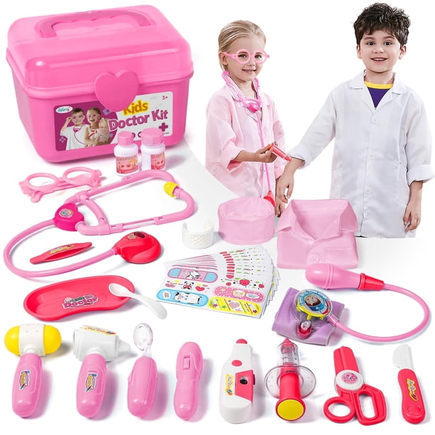 Kit médico Liberty para niños pequeños de 3 a 5 años con 30 piezas y caja de almacenamiento