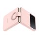 thumbnail image 3 of Funda para teléfono SAMSUNG Galaxy Z Flip 4 de silicona con anillo, color rosa, 3 of 4
