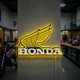thumbnail image 1 of Letrero LED American Art Decor Honda Wing Amarillo 30 cm, 1 of 6