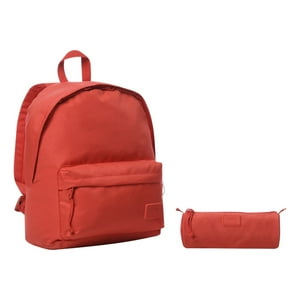 Mochila Escolar Totto Pack X2 + Estuche Multiuso Kalex Rojo