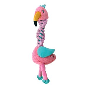 Juguete Para Perro Peluche Kong Twists Knots Squeak Talla Sm Rosa Flamingo