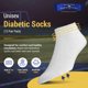 thumbnail image 3 of Calcetines PhysiciansChoice Diabetic Socks talla 13-15 blanco - paquete de 12 pares, 3 of 6